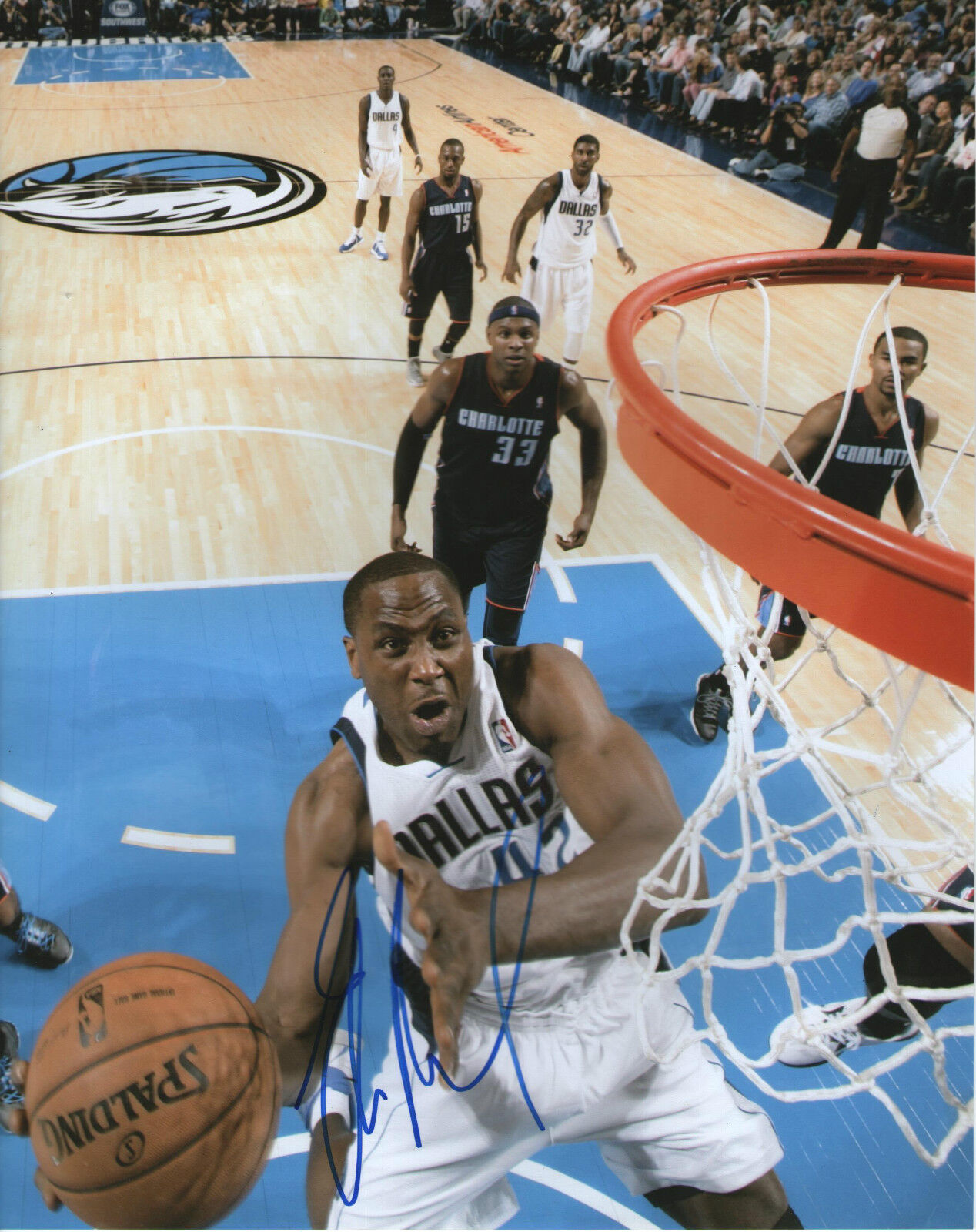 Elton Brand *DALLAS MAVERICKS* Signed 8x10 Photo Poster painting E5 COA GFA