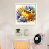 Bees And Flowers-11CT Stamped Cross Stitch 40*40cm/15.75*15.75in tapestrymarket