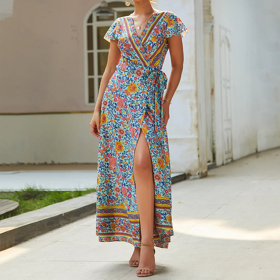 Women's Long Printed Resort Dress