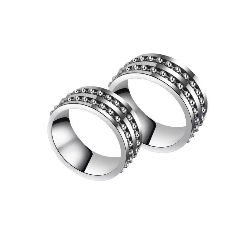 Vintage Style Classic Style Geometric Titanium Steel Polishing Men’s Rings Men Band Rings