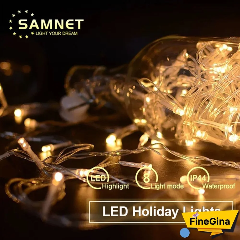 Holiday Led Christmas Lights Outdoor 100M 50M 30M 20M 10M Led String Lights Decoration For Party Holiday Wedding Garland