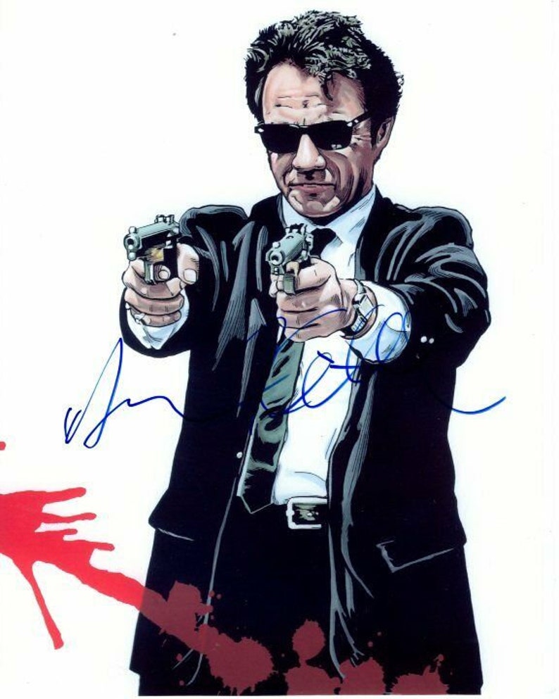 Harvey keitel signed autographed reservoir dogs mr. white larry Photo Poster painting