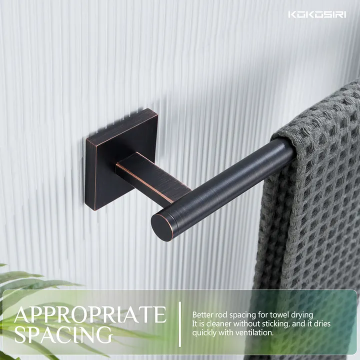 KOKOSIRI Bath Towel Holders Brushed Nickel Bathroom Rack 32 - View #7