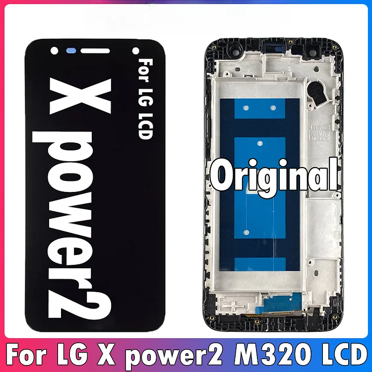 5.5" Original For LG X Power2 LCD Display Touch Screen Digitizer With Frame For LG K10 Power M320 M320F M320TV X500 LCD Repair
