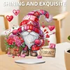 Diamond Painting Acrylic Valentines Day in February Gnome Ornaments Tabletop Home Office Decor