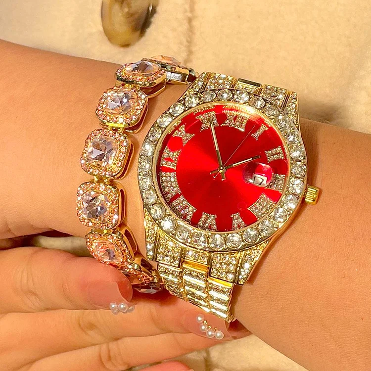 Hip Hop Iced Out Women Watch-VESSFUL