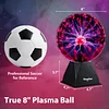 Plasma Ball: 6 Inch Plasma Globe Touch & Sound Sensitive Plasma Ball Lamp Electric Ball Lightning Toys for Kids, Parties, Home, Prop, Decoration, Christmas Gifts
