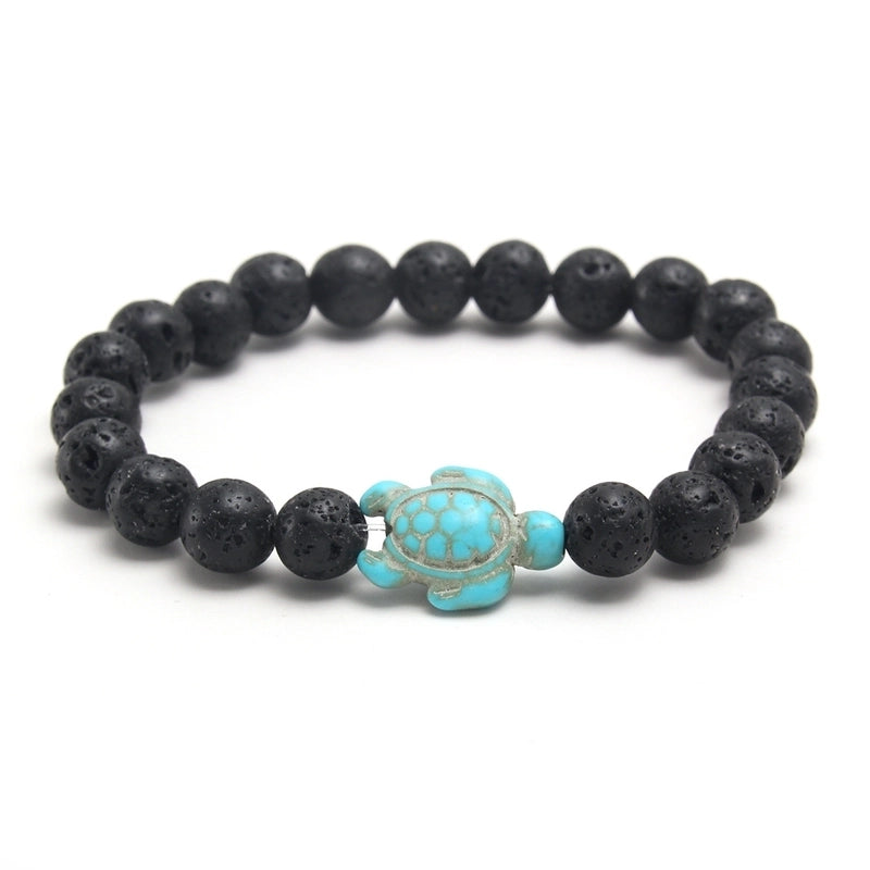 Minimalist Round Turquoise Tiger Eye Beaded Bracelets