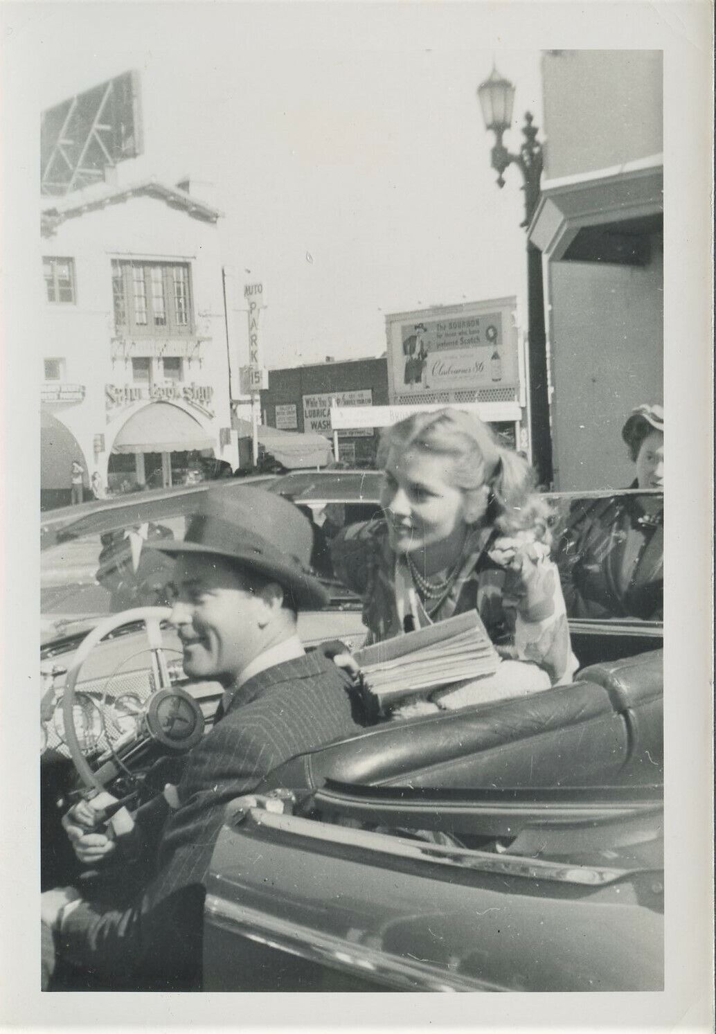 Original BRIAN AHERNE & JOAN FONTAINE Snapshot - 1941