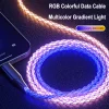 Purely Hand-Made Customized RGB Luminous Data Cable Adapted To Apple Car Fast Charging Cable 30Wmfi Charger Cable Atmosphere Light