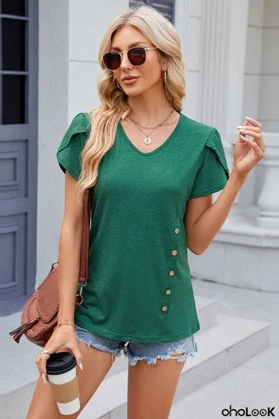 V-Neck Short Sleeve T-Shirt