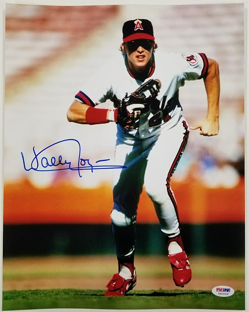 WALLY JOYNER Signed 11x14 Photo Poster painting #1 California Angels ~ PSA/DNA COA