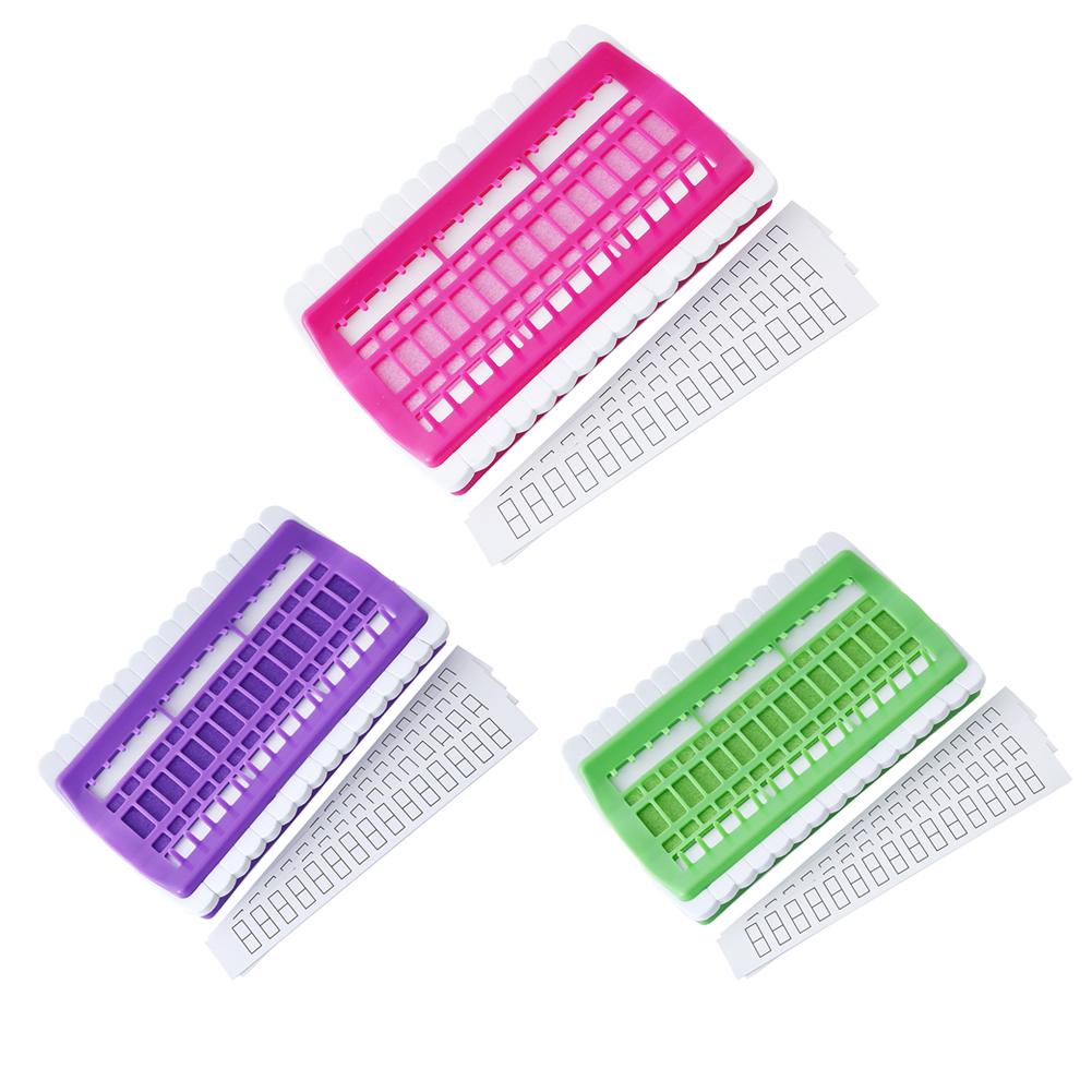 30-hole Sewing Tool Kit Cross Stitch Row Line Floss Thread Holder (Purple)