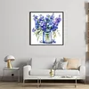 Blue Larkspur Full Stamped Cross Stitch 18CT 2-Strand 25x25cm