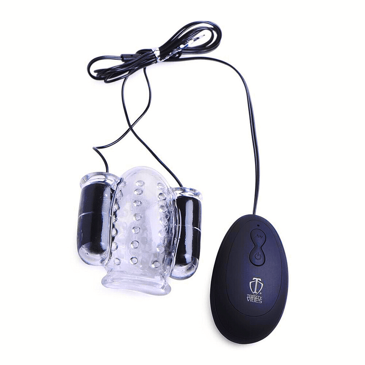 Pornhint Trinity Vibes Dual Vibrating Penis Head Teaser Clear