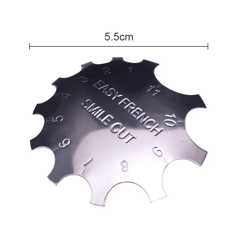 French Smile Cut V Line almond shape Tips  Edge Trimmer Nail Cutter Acrylic White French Mold Manicure Nails  Art Tools-Nail Inspo