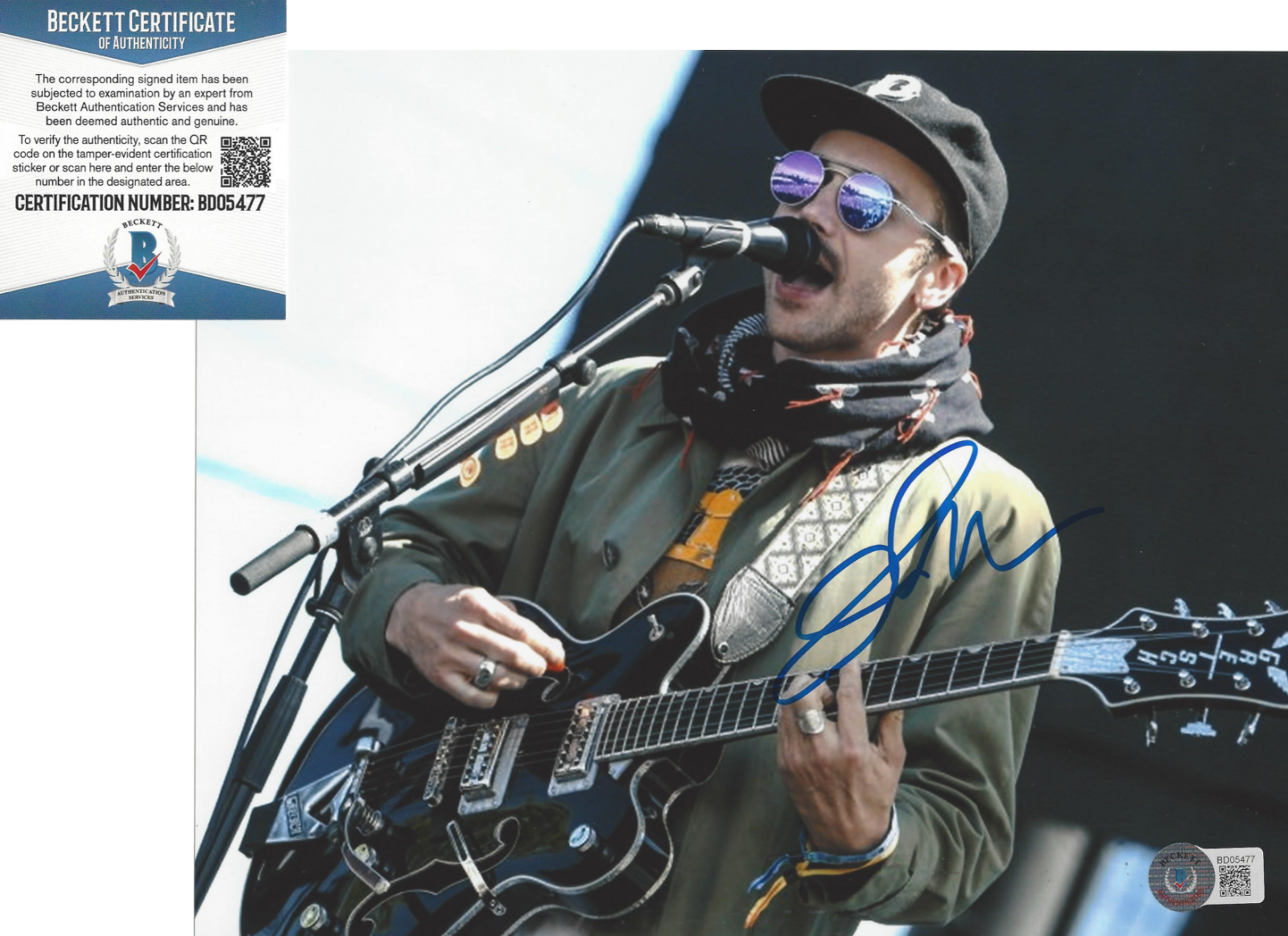 JOHN GOURLEY - PORTUGAL THE MAN SINGER - SIGNED 8x10 Photo Poster painting BECKETT COA BAS