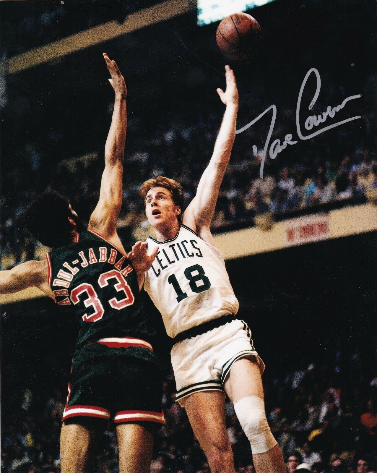 DAVE COWENS BOSTON CELTICS ACTION SIGNED 8x10