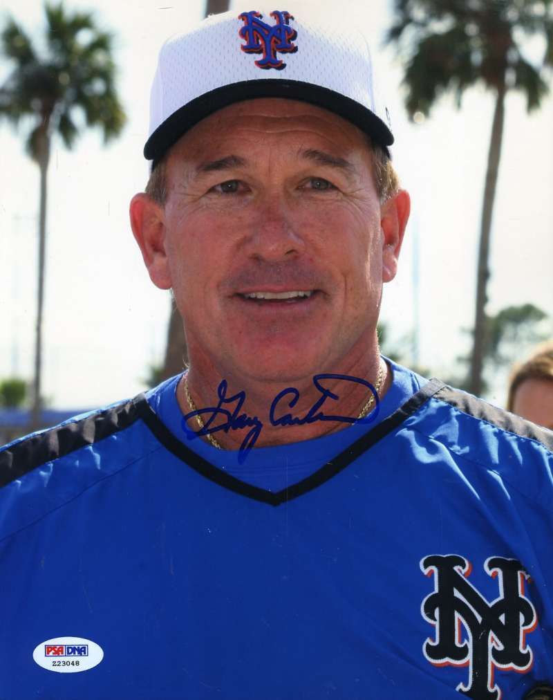 Gary Carter Psa Dna Coa Autographed Mets 8x10 Photo Poster painting Hand Signed Authentic