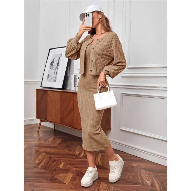 Athvotar Athvotar And Autumn 2025 New Comfortable Casual Pit Jacket Dress Two-Sleeve