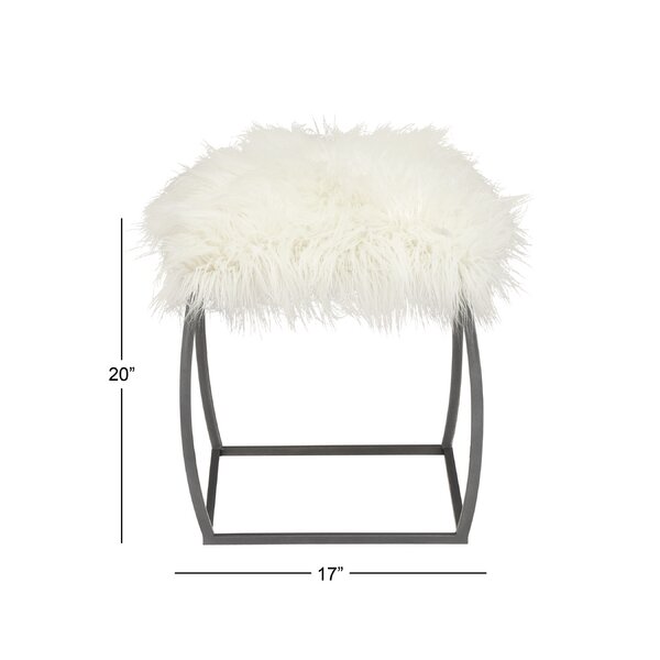 Preesall Metal Fur Stool