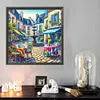 Sc&egrave;ne de rue-perceuse ronde peinture diamant-50*50cm