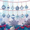 12Pcs DIY Diamond Painting Snowflakes Double Sided Keychain