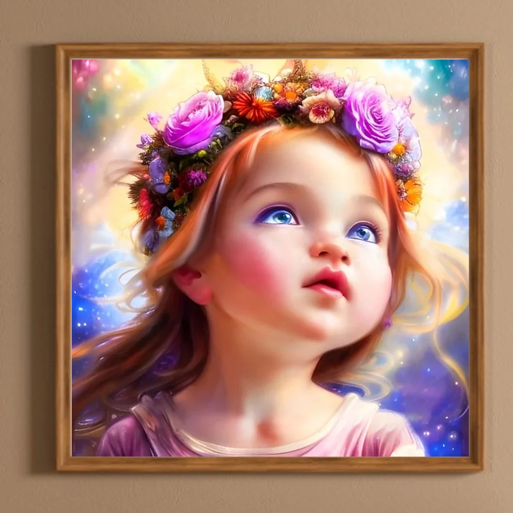 Full Round Diamond Painting 40*40cm - Little Girl