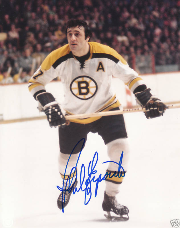 PHIL AND TONY ESPOSITO SIGNED (2) 8X10's BOSTON BRUINS