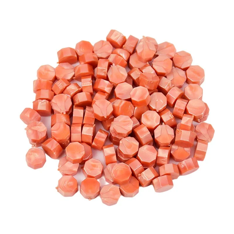 100Pcs/Bag Retro Wax Seal Colored Wax Beads DIY Scapbooking Octagon Sealing Stamp for Envelope Letter Wedding Party Invitation