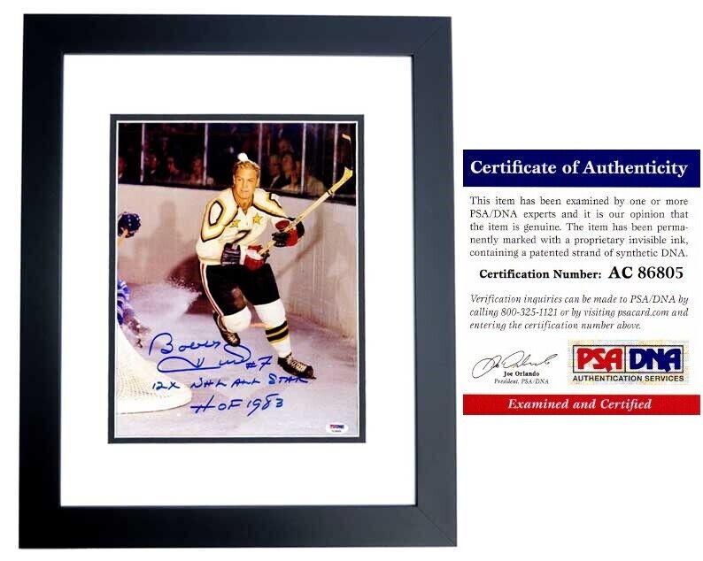 Bobby Hull Signed - Autographed Chicago Blackhawks 11x14 Photo Poster painting FRAMED - PSA/DNA