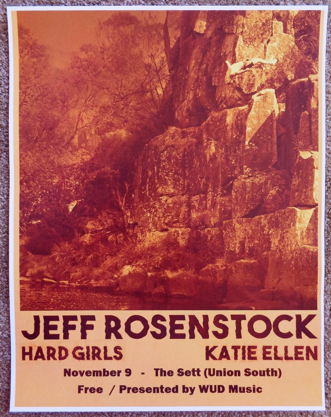 JEFF ROSENSTOCK 2016 Gig POSTER Madison Wisconsin Concert