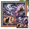 Halloween Castle-11CT Stamped Cross Stitch 50*50cm/19.69*19.69in tapestrymarket