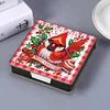 (US Local)5D DIY PU Cardinal Diamond Painting Notecard Box Gem Art Sticky Note Holder
