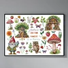 Magical House Of Gnomes-14CT Stamped Cross Stitch 59*44cm/23.23*17.32in tapestrymarket