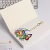5Pcs DIY Diamond Painting Rainbow Butterfly Keychain