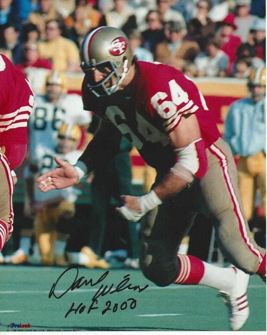 Dave Wilcox Autographed 8x10 San Francisco 49ers HOFRare B903