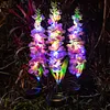 4Pcs Outdoor Solar Garden Lights Waterproof Led Violet Flower Shape Stake Light Reusable Violet Gardening Stake Lighting for Courtyard Landscape Lawn Light