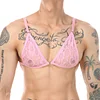 Men's Bikini Lace Bra Thongs