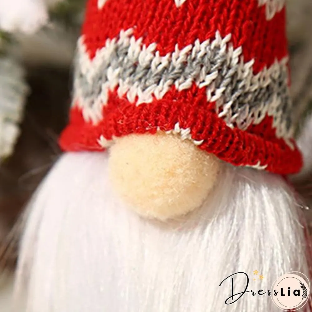 Nordic Style Wide Applying Long Mustache Handmade Santa Elf Hanging Christmas Ornaments