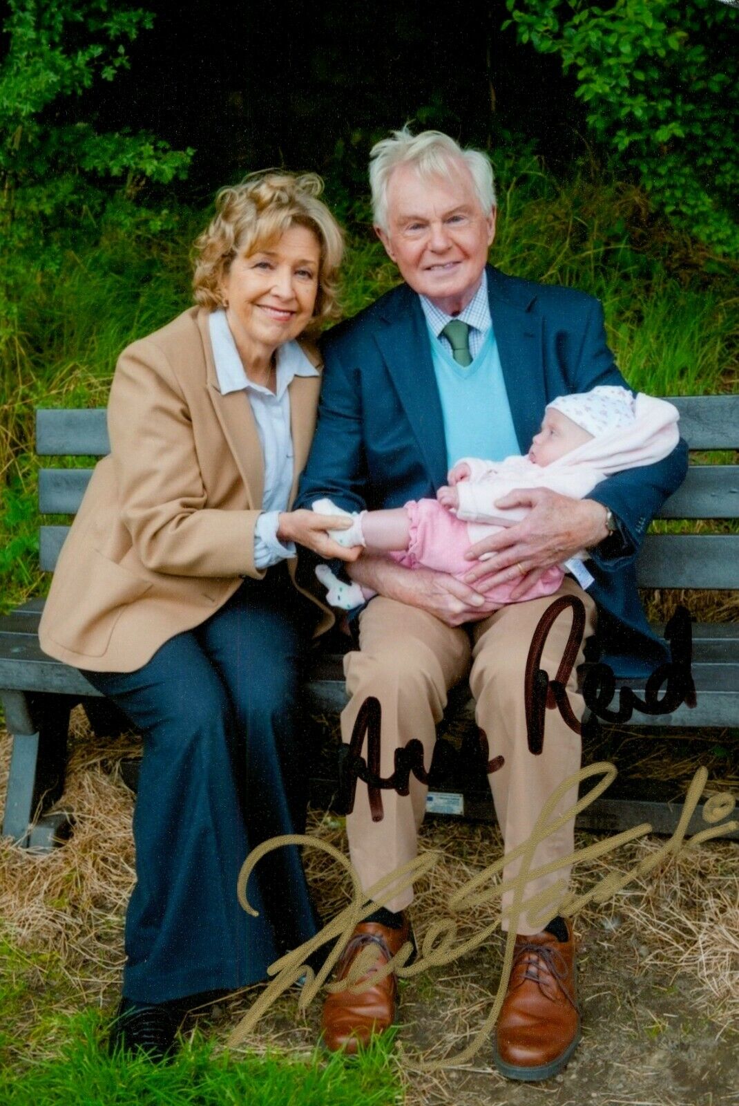 Derek Jacobi & Anne Reid Signed 6x4 Photo Poster painting Last Tango in Halifax Autograph + COA