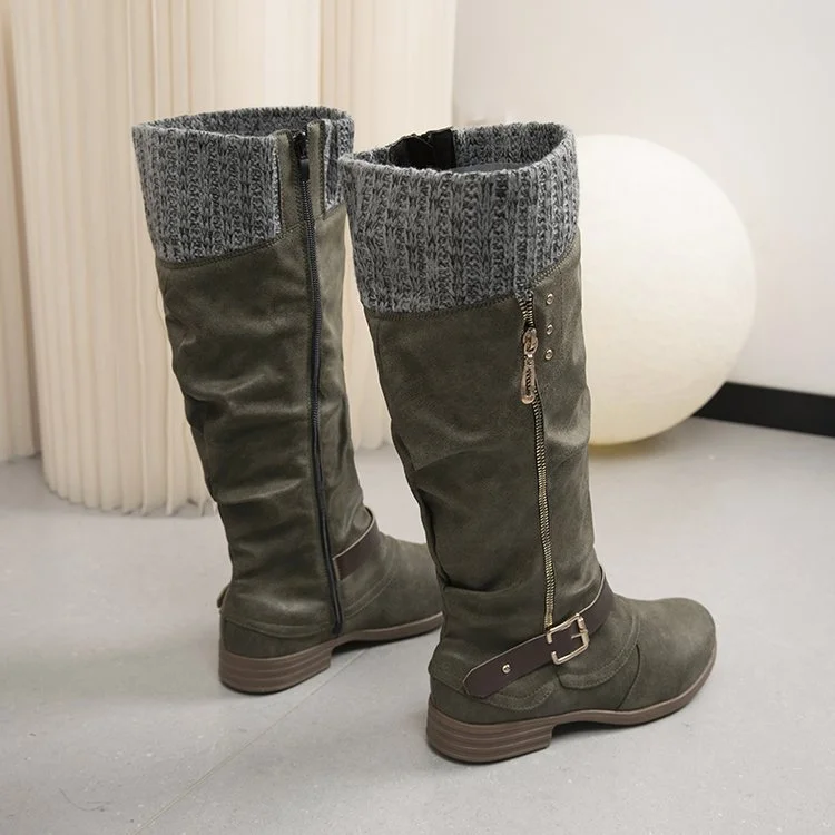 Breakj Breakj Code 2025 Autumn And Winter New Thick Side Zipper High-Heeling Women's Boots