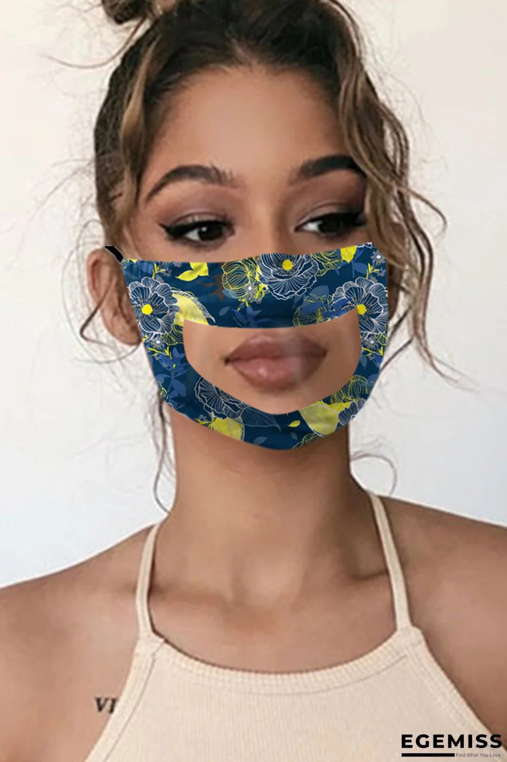 Tibetan Blue Fashion Sweet Cute Mixed Printing Face Protection | EGEMISS