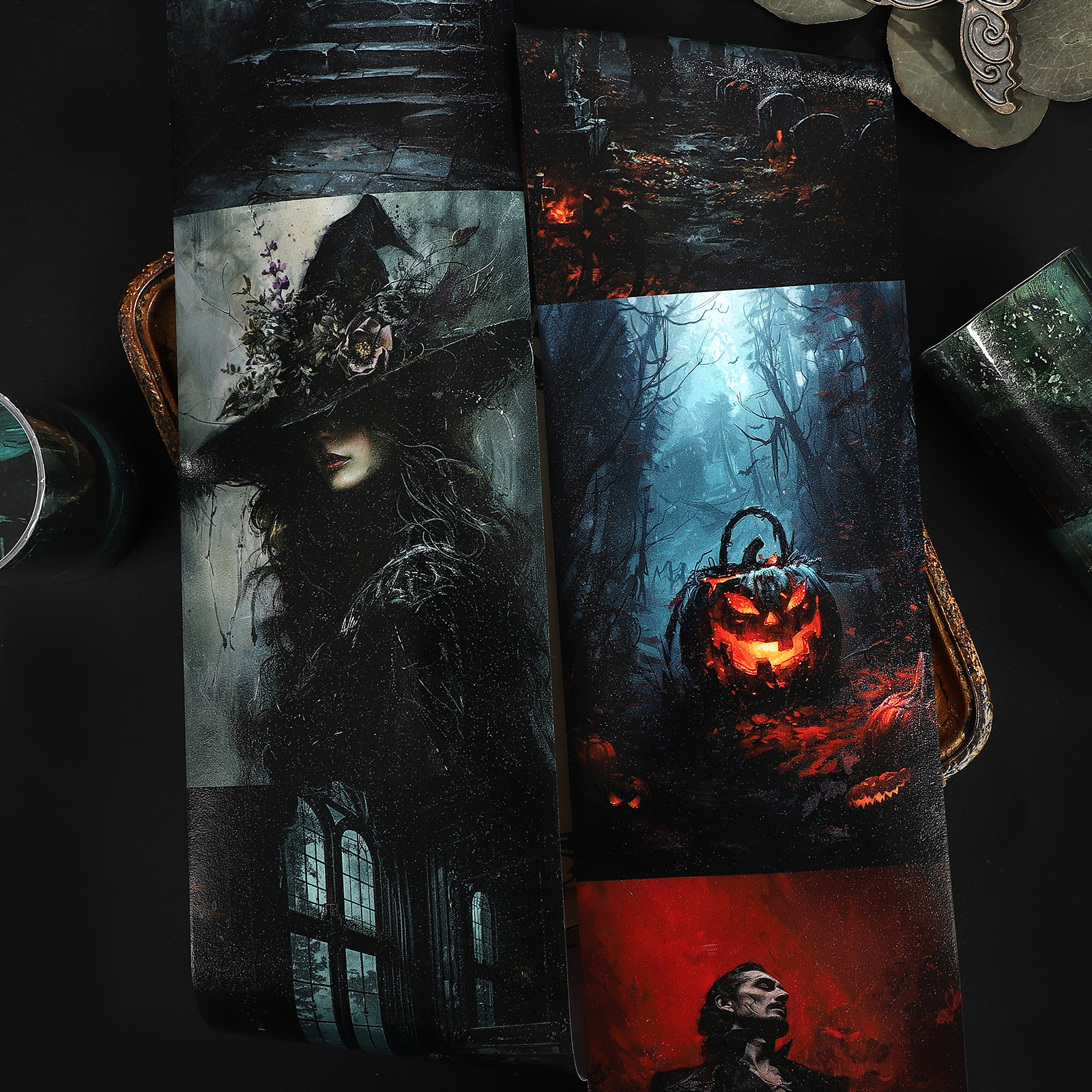 와시 테이프 - 80mm*200cm 빈티지 유령의 집 어두운 캐릭터