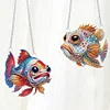 2pcs DIY Fish Special Shape Diamond Painting Hanging Pendants