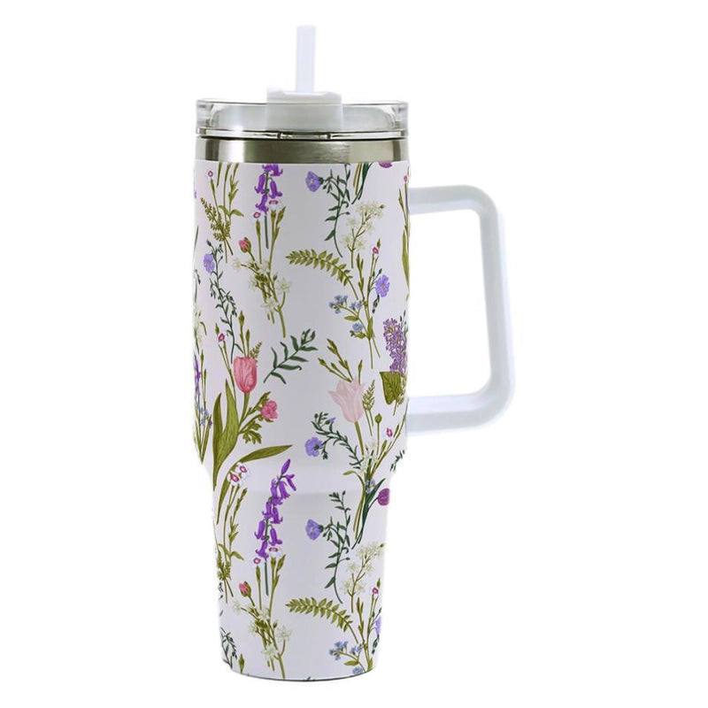 Casual Pastoral Flower 201 Stainless Steel 304 Stainless Steel Thermos Cup 1 Piece