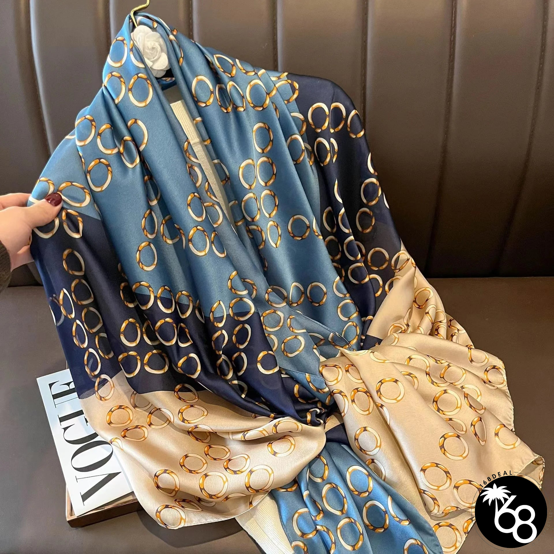Women's Silk Head Wrap Printed Pattern Trendy Beach Scarves | 168DEAL