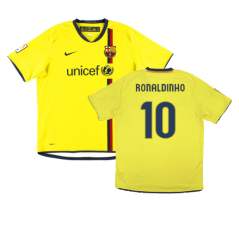 FC Barcelona Ronaldinho 10 Retro Away Shirt Kit 2008-2009