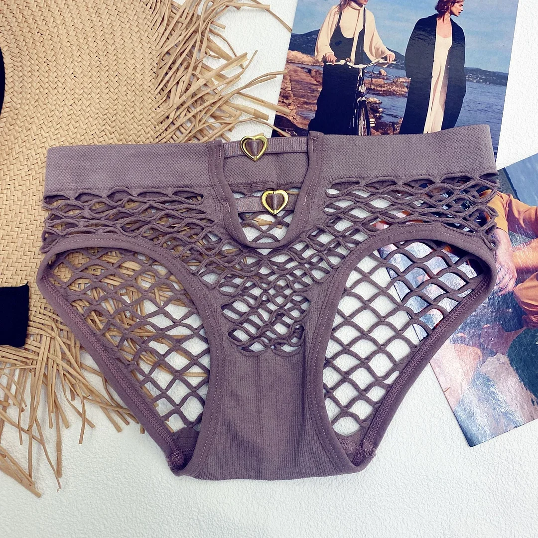 Women's Sexy Lace Underwear Plus Size Fashion Hollow Out Briefs Mid Waist Seamless Comfort Underpants Female Lingerie Panties