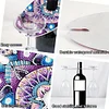 Acrylic Special Shaped Mandala Art Diamond Art Wine Glass Organizer for Bar
